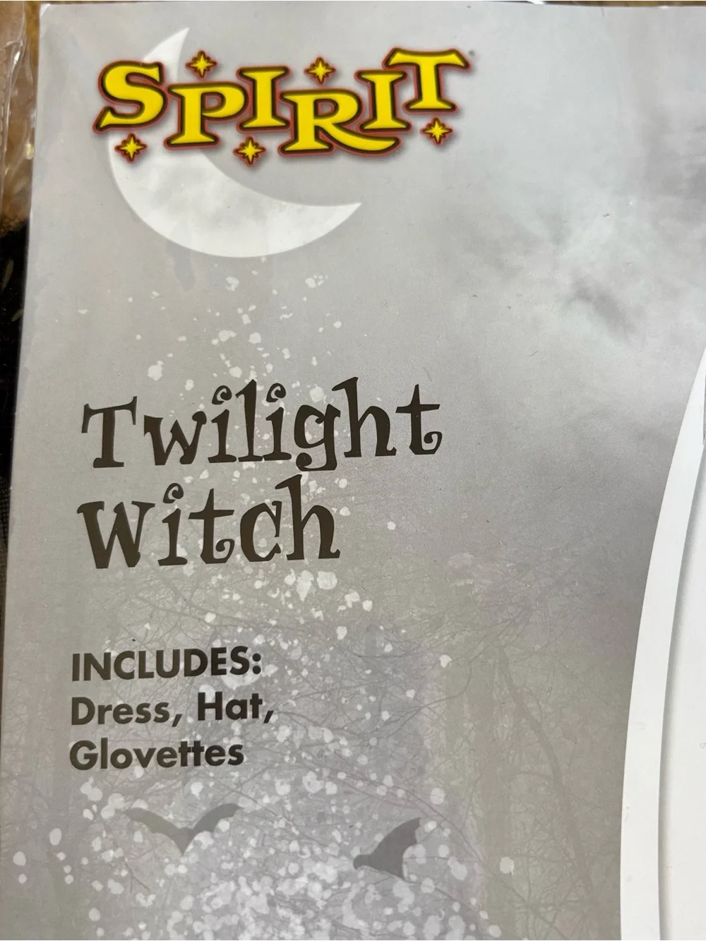 Spirit Twilight Witch Girls Costume Black Halloween Dress-Up Sz M 8-10 NEW